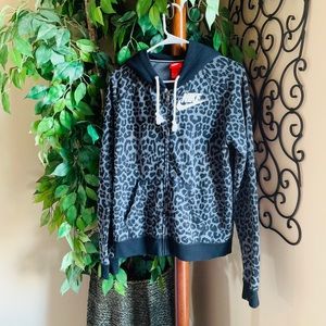 WMS NIKE RALLY FULL-ZIP CHEETAH HOODIE SZ M